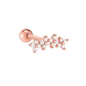 NWT Curve Clover Cartilage CZ Earring